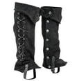 thumbnail image 1 of Polainas medievales de cuero sintético Knight Boot Covers Polainas impermeables Negro Colcomx Cubrebotas Pirata, 1 of 8