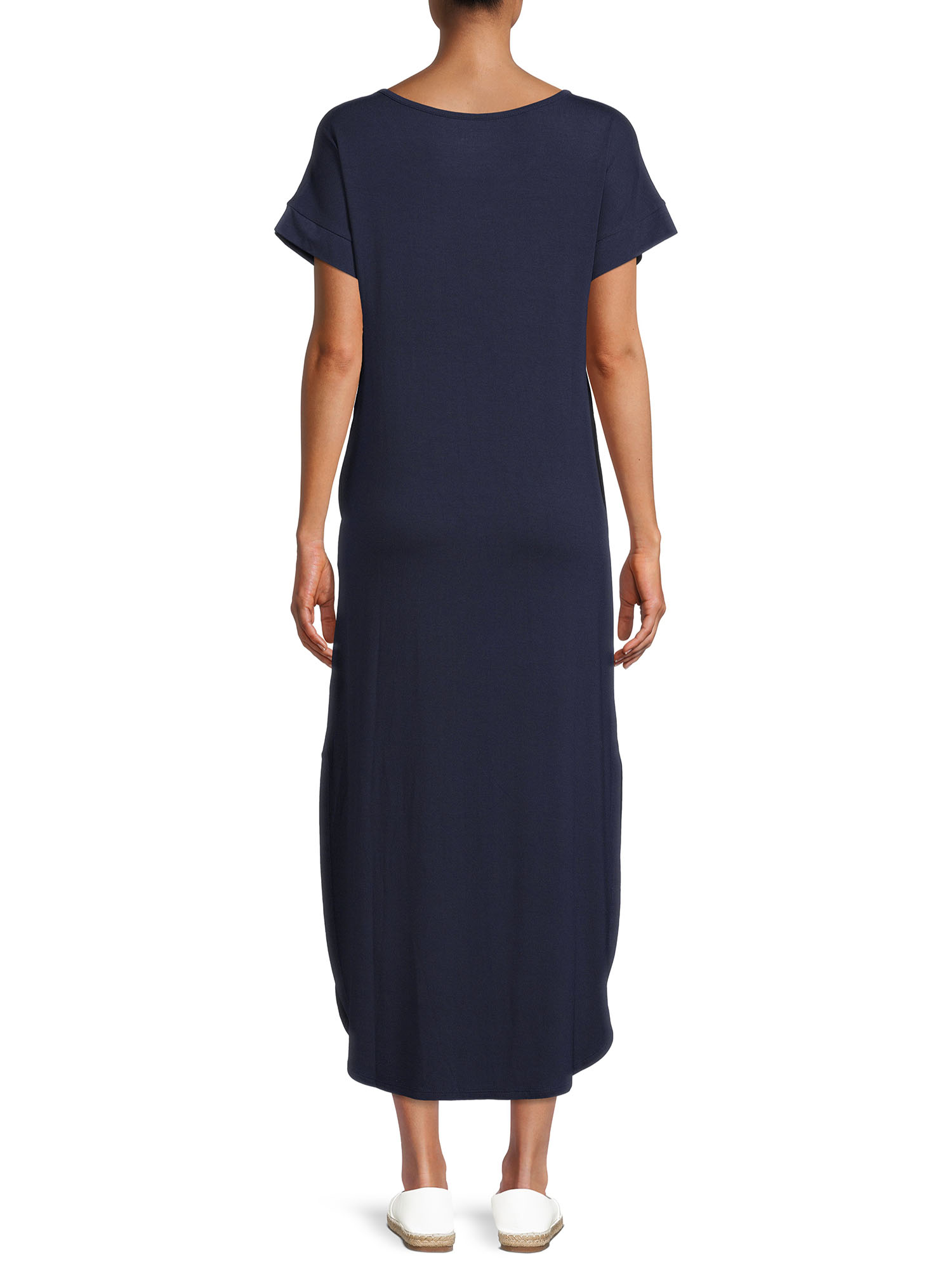 Time and Tru Women's Maxi Dress with Short Sleeves - Walmart.com