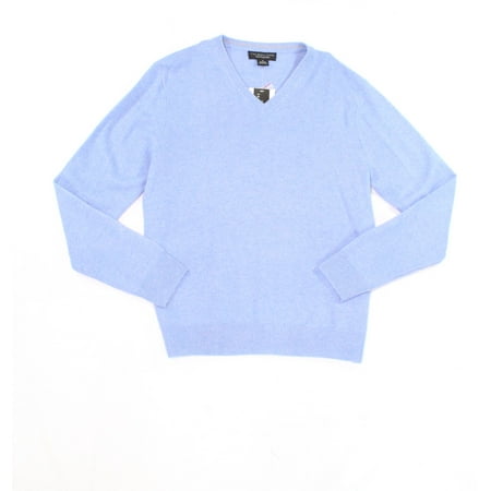New Mens Cashmere Sweater - NEW Light Blue Mens Size XL V-Neck Cashmere Sweater