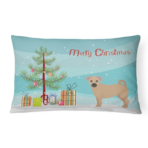 Carolines Treasures CK3845PW1216 Tan Jug Christmas Tree Canvas Fabric Decorative Pillow, 12H x16W, multicolor