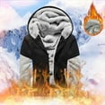 thumbnail image 3 of Hvot&aat Plus Size Fleece Lined Hoodie for Men Winter Workout Fleece Hooded Jackets Full Zip Wool Warm Thick Pullover Coats, 3 of 5