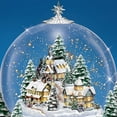 thumbnail image 2 of The Bradford Exchange Home for The Holidays Snowglobe: Lights Motion and Music Christmas Decoration by Thomas Kinkade 9.5-inches, 2 of 5