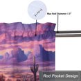 thumbnail image 5 of Cactus Rod Pocket Thermal Insulated Curtain Valance Tropical Plants Desert Fantasy Purple Sky Window Treatment Valance Curtains for Bathroom 54 by 18 in, 1 Panel, 5 of 6