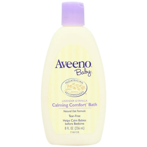 5 Pack Baby Aveeno Calming Comfort Bath Lavender & Vanilla 8 FL OZ (236 ml) Each