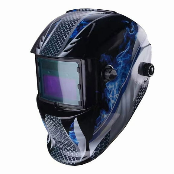 PECHAM Solar-Powered Welding Helmet Auto Darkening, Universal Welding Helmet with 4 Sensor, Sensitivity & Delay Settings for Mig Tig Arc Welder