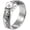 Silver, variant on Women's Stainless Steel Simple Personality Tin Foil Texture Ring Rose Gold Size 6