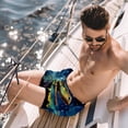 thumbnail image 2 of luoweisi Men's Beach Shorts Quick Dry Swim Trunks with Mesh Lining Cartoon Dinosaur L, 2 of 5