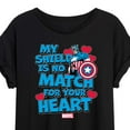 thumbnail image 3 of Marvel Captain America - My Shield Valentine - Women's Oversized Tee, 3 of 5