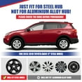 thumbnail image 6 of 4 Pack Hubcap Wheel Cover Replacement,17" Wheel Rim Cover for 2013-2018 Toyota Rav4,Compatible With Steel Wheels,Snap on Hub Caps Replacement,PP Material,Matte Black Painted, 6 of 7