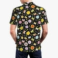 thumbnail image 5 of Vsdgher Flower Butterfly Print Men's Short Sleeve Stretch Polo Shirt, Moisture-Wicking Performance Polo Shirt, 5 of 8