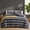 Grey, variant on Striped Comforter Set Queen Size Striped Bedding Set Soft Velvet Feel Fluffy Flannel Bedding 3 Pcs Modern Stripes Pattern Queen Size Bed Set for All Seasons 1 Comforter 2 Pillowcases 250g Microfi