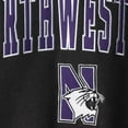 thumbnail image 5 of Men's Colosseum Charcoal Northwestern Wildcats Arch & Logo Crew Neck Sweatshirt, 5 of 5