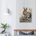 thumbnail image 4 of Acheng Canvas Wall Art Little Baby Rabbit Modern Animal Art Aesthetic Cute Poster Abstract Art Paintings for Living Room Bedroom Office Decor Without Frame picture 2, 4 of 5