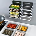 thumbnail image 3 of Naiovety Estante para platos, organizador de cocina montado en la pared, bandejas para platos, juego de 4 bandejas de organización para cocina Gris transparente, 3 of 6