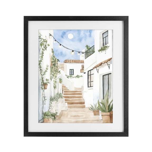 Stupell Industries Cozy Street Architecture Black Framed Print Under Glass, design by Svetlana Aleynikova
