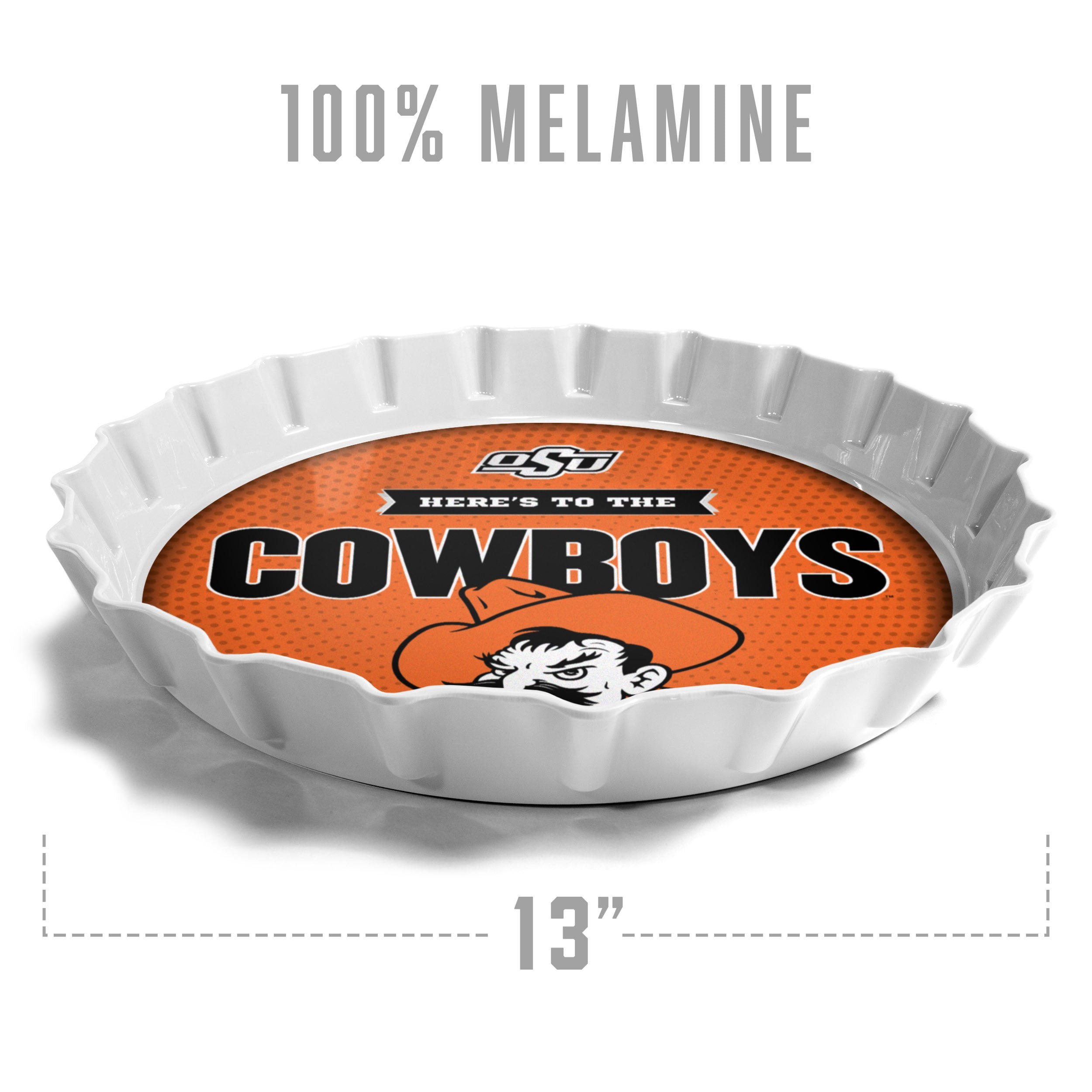 YouTheFan NCAA Oklahoma State Cowboys Bottle Cap Serving Tray