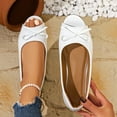 thumbnail image 2 of Hurxie Cloud Ballet Flats for Women Shoes - Genuine Leather Insole and Lightweight Mary Jane Flats - Non-Slip and Comfortable Womens Shoes White 7, 2 of 8