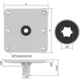 thumbnail image 3 of For Utility Aluminum Boat Seat Base, 7 x 7 Inch Boat Seat Pedestal with 3/4 Inch Pin Post Socket., 3 of 5