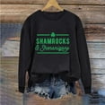 thumbnail image 2 of VEKDONE SHAMROCKS Letter Print Sweatshirts for Women 2024 Clearance Irish St. Patrick's Day Long Sleeve Blouse Casual Loose Fit Crewneck Pullover Tops Black M, 2 of 4