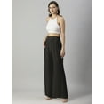 thumbnail image 5 of Moomaya Womens Solid Palazzo Pants, High Waist Ankle Length Wide Leg Trousers, 5 of 9