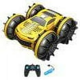 thumbnail image 1 of 2.4GHz 4WD RC Stunt Car Boat Toys Double Sided Amphibious Vehicles (Yellow), 1 of 10