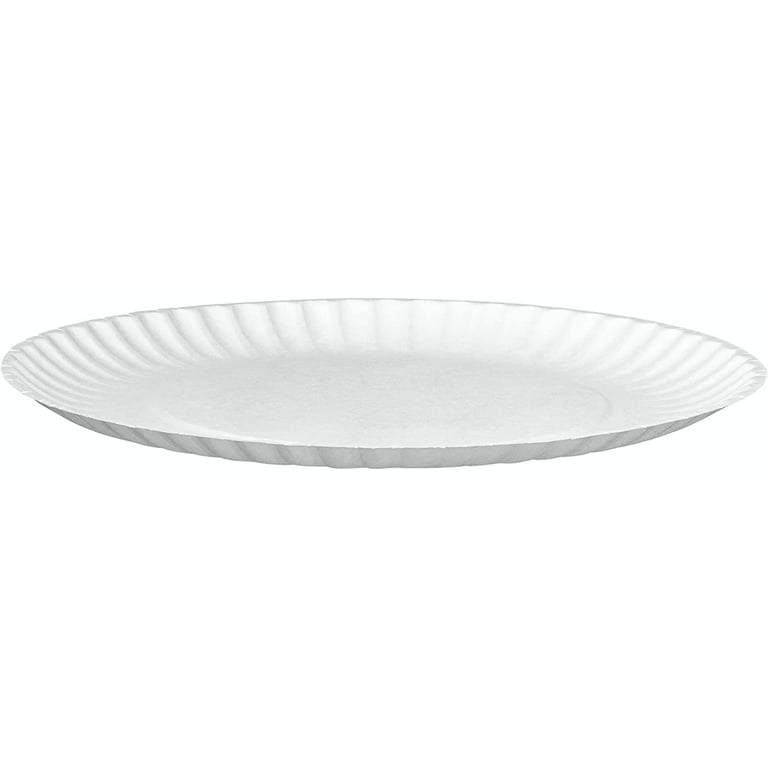  JOLLY PARTY 6 Inch White Paper Plates Uncoated