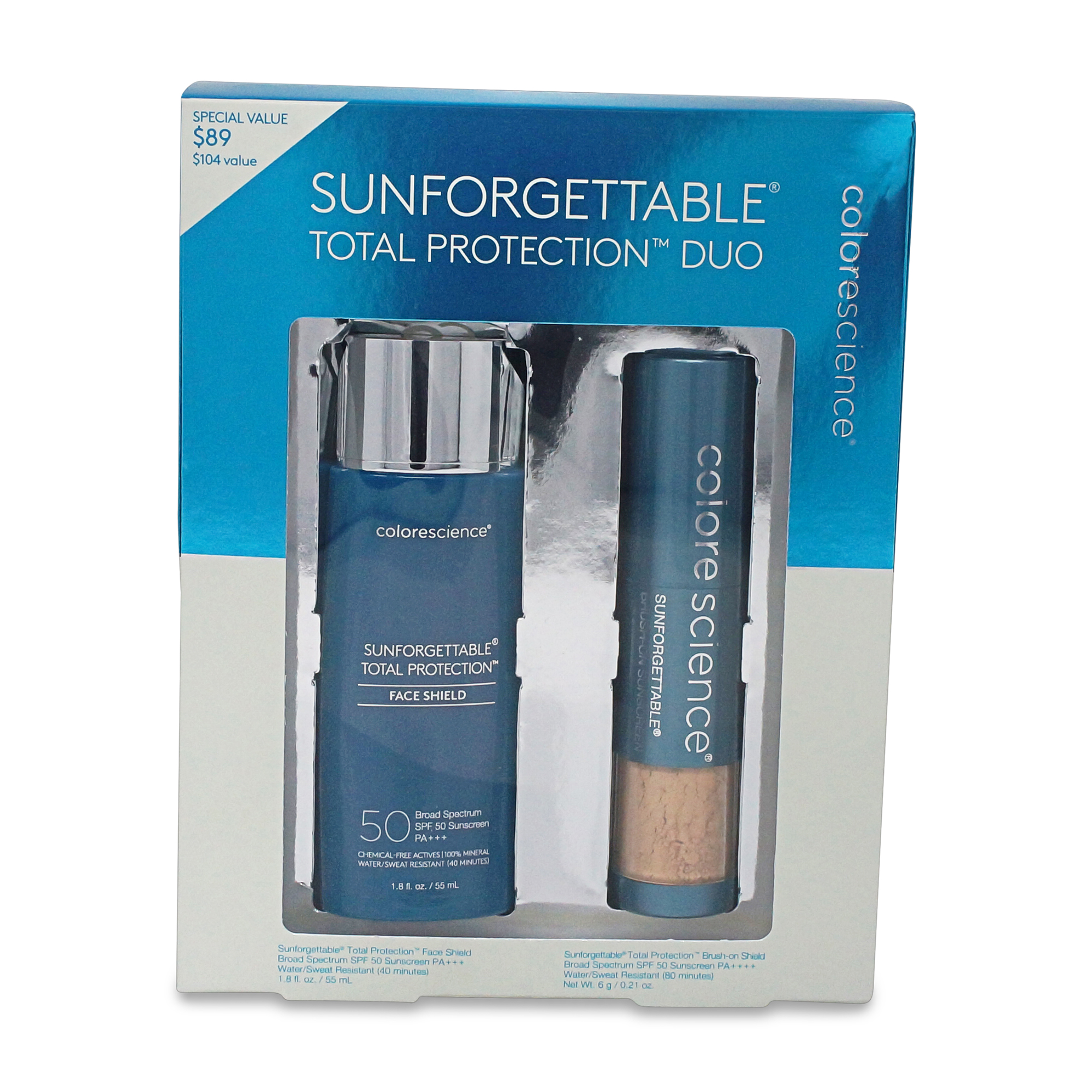 colorescience sunforgettable total protection duo kit spf 50