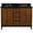 Walnut, variant on 49 in. Double Wooden Vanity Blue with Black Galaxy Oval Sink