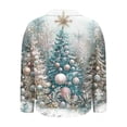 thumbnail image 5 of Enjoytime Shirts for Women Vintage Printed Long Sleeve V-Neck Button Down Blouses Fashion Casual Xmas Holiday Plus Size Fall Tops, 5 of 6