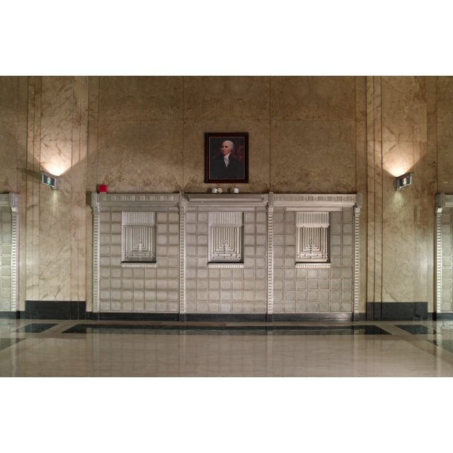 Print Post Office Lobby Detail, James T. Foley U.S. Post Office And