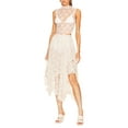thumbnail image 4 of White Lace Midi Skirts for Women Y2k Fairy Grunge Bodycon Half Skirt E-Girls See-Through Wrapped Long Skirt, 4 of 5