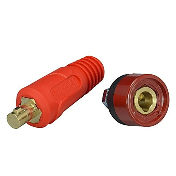 Quick Fitting Dinse Cable connector-Plug and Socket DKJ35-50 & DKZ35-50 With Red Color