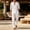 White, variant on Mens 2 Pieces Set Long Sleeve V Neck Tops Casual Comfortable Drawstring Pants With Pockets Solid Color Outfits Black L