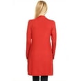 thumbnail image 4 of Women's Casual Open Front Basic Long Sleeves Side Pockets Solid Cardigan, 4 of 4