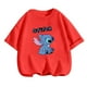 thumbnail image 3 of Conjunto de camiseta para niños, camiseta de dibujos animados de Disney Lilo Stitch, camiseta de manga linda de Stitch, camiseta gráfica Y2k, traje de camión para niñas y niños, 3 of 5