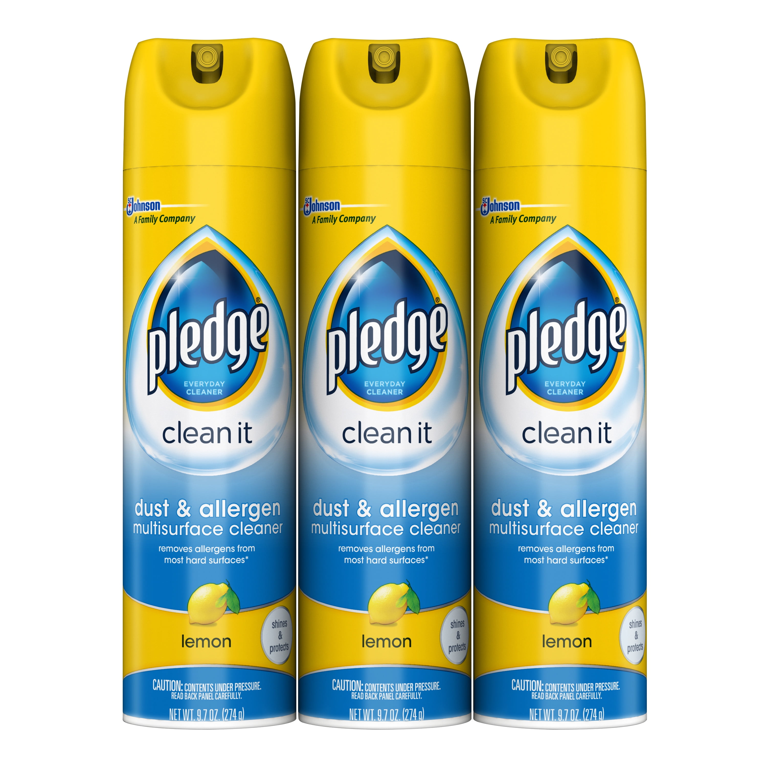 Pledge Dust & Allergen Surface Cleaner Spray, Works on Leather