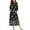 Black Butterfly, variant on Ekouaer Ladies Modal Long Sleeve Sleepwear Casual Floor Length Night Dress