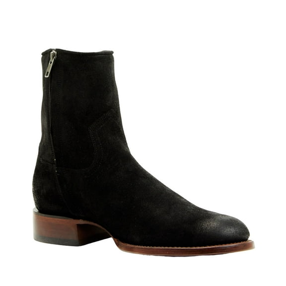 Moonshine Spirit Men's Pancho Roughout Ankle Boot Round Toe Black 10 D(M) US