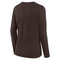 thumbnail image 3 of Women's Logo Athletic Brown Cleveland Browns Grip Long Sleeve T-Shirt, 3 of 3