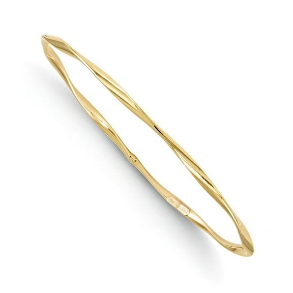Leslie's Real 10kt Yellow Gold Slip-On Bangle; 7 inch; for Adults and Teens; for Women and Men