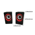 thumbnail image 3 of xjwjuw Portable Laptop Speakers USB 2.0 Mini Sound Box, Immersive Stereo Audio and Plug and Play Convenience, Compact Wired Computer Speakers for Desktop, PC and Mobile Devices, 3 of 6