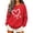 Red1, variant on Cmtiyu Chirstmas Sweatshirt for Women Classic Crew Neck Long Sleeve Snowflake Graphic Sweatshirts Casual Loose Fall Outerwear Pullover Tops S-2XL