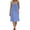 Blue, variant on Kukoosong Women's Backless Spaghetti Strap Midi Dress, Sleeveless Scoop Neck Flowy Summer Beach Sundress with Tie Detail