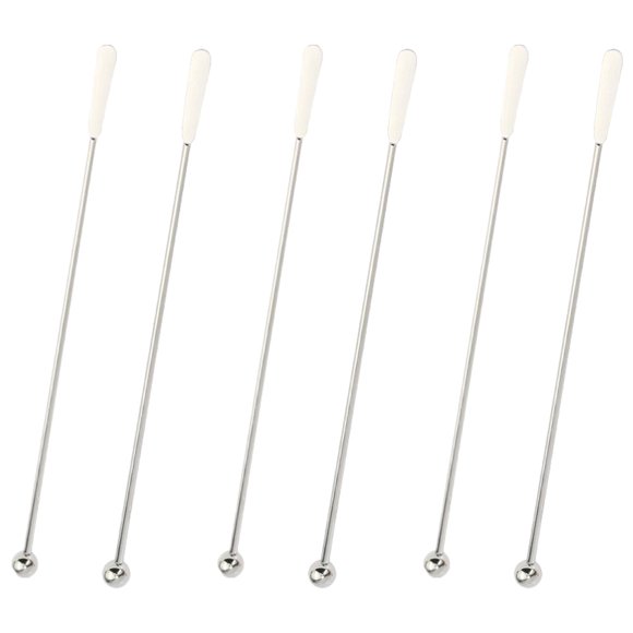 CIMAXIC Swizzle Stick 6pcs Blender Stainless Steel Swizzle Stick Cocktail Coffee Milk Tea Stirrer,7.48"X0.31"X0.31"