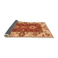 thumbnail image 2 of Ahgly Company Indoor Round Abstract Orange Modern Area Rugs, 6' Round, 2 of 4