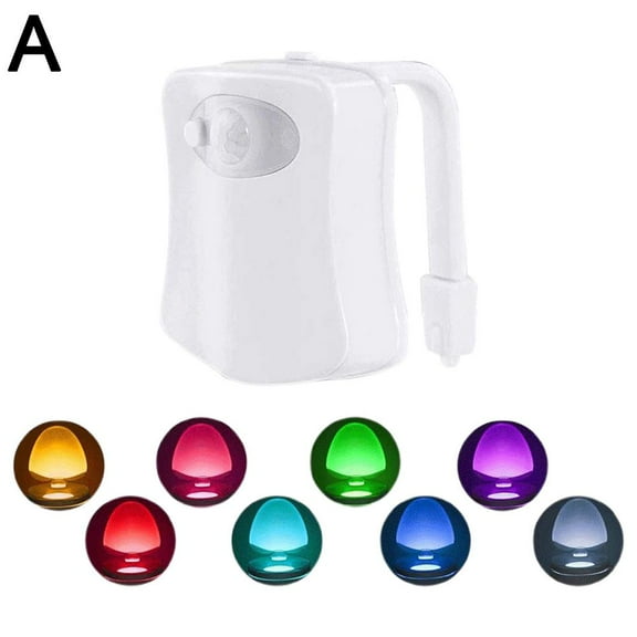 Toilet Bowl Night Light with Motion Sensor, 8 Colors LED Toilet Night Light Motion Sensor, Glow Bowl Inside Toilet Light, Smart Night Light for Bathroom