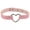 pink, variant on Women PU Leather Choker Necklace Heart Ring Chain Neck Collar Gothic Punk Belt-red