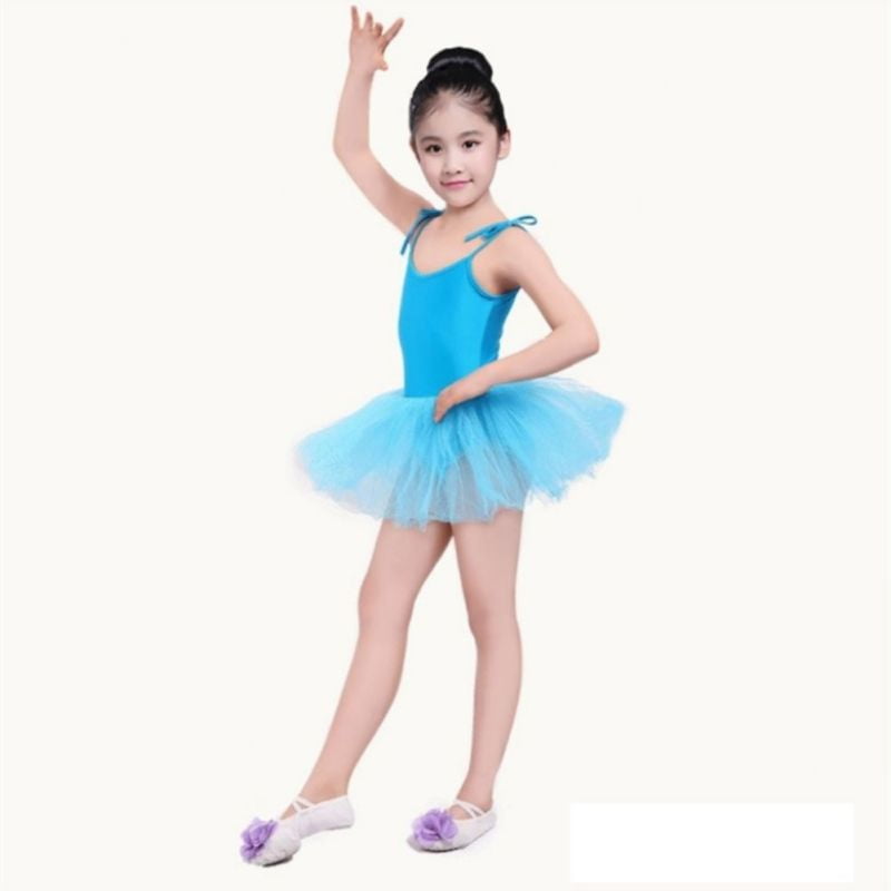 Kid Baby Girl Bow Leotards Tops Bodysuit Dancewear Dress Solid Princess Clothes 