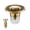 B- Gold, variant on Bathroom Sink Drain Plug, Polished Silver Push Button Bounce Core Drain Strainer, 1 Piece Universal Fit for Bathroom Vanity Basin, Anti-Clog Hair Catcher Quick Drain Replacement Parts