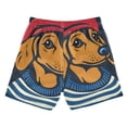 thumbnail image 7 of FORMRS Boys Swim Trunks Quick Dry Mesh Liner Boardshorts Sizes XS-XL, Blue Dog Artist, 7 of 7